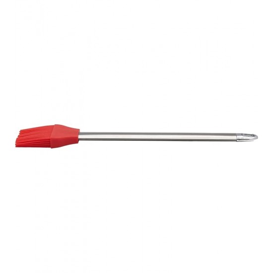 Pincel De Silicone 25,5cm Vermelho Com Cabo Inox Mimo Style